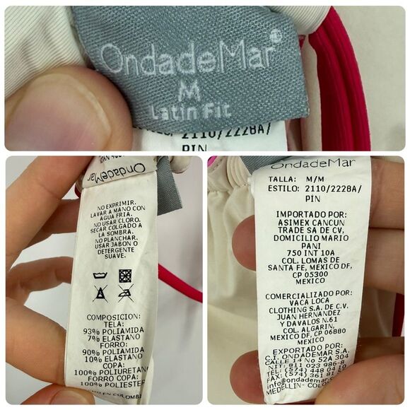 OndadeMar Pink Polka Dot Halter Bikini Top – Latin Fit, Size Medium - Picture 5 of 6